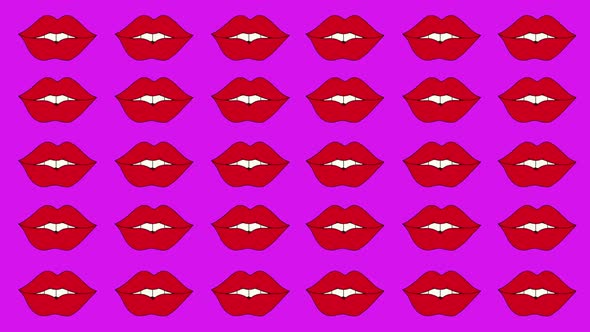 Lips Kiss Background Animation