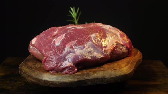 Large piece of tasty pork neck for various meat dishes