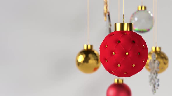 Christmas rotating hanging balls.