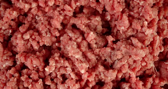 Raw Minced Meat Rotates Slowly.  alt