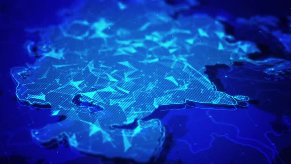 Abstract Digital Background Plexus Network In Asia Map alt
