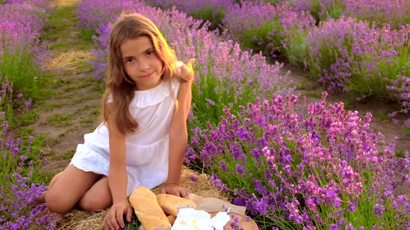 A Child in a Lavender Field alt