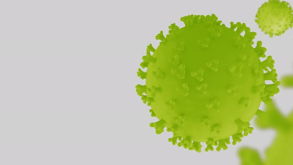 Coronavirus Green and White Background - Ver3