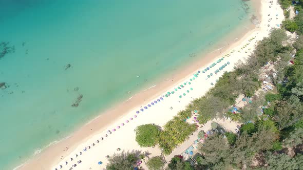 Phuket beach sea Amazing beach Aerial view of Tropical beach sea in the beautiful Phuket island alt