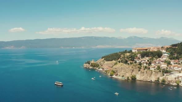 Aerial View Ohrid Macedonia alt