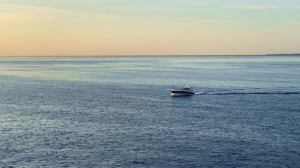Beautiful Summer Sunrise with boat alt