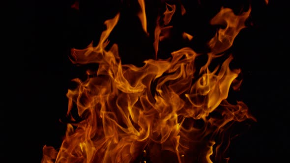 Fire Flames in Super Slow Motion Shooting with High Speed Cinema Camera in alt
