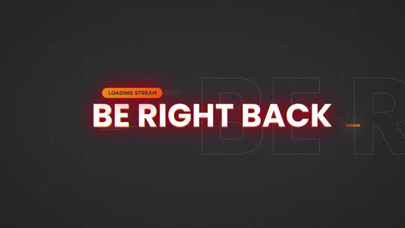 Streaming Be Right Back Screen - Red Neon, Motion Graphics | VideoHive