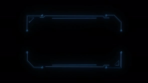 Hud Frame Digital Technology Plexus Lines, Alpha Channel alt