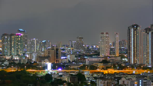 Beautiful building architecture around Bangkok city in Thailand alt