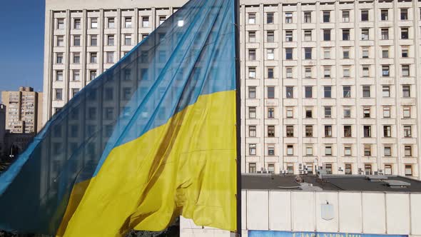 Elections in Ukraine: Central Election Commission of Ukraine in Kyiv. Aerial alt