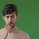 Portrait of Nervous Serious Hispanic Young Man Feel Stressed Worried Desperate Arab Guy Thinking - VideoHive Item for Sale