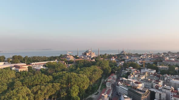 turkey istanbul mosques aerial view