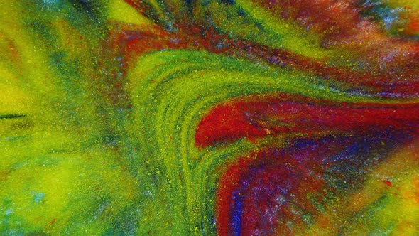 Divergent Drop on a Multicolored Background of Red Blue Yellow Green Colors and Shades alt