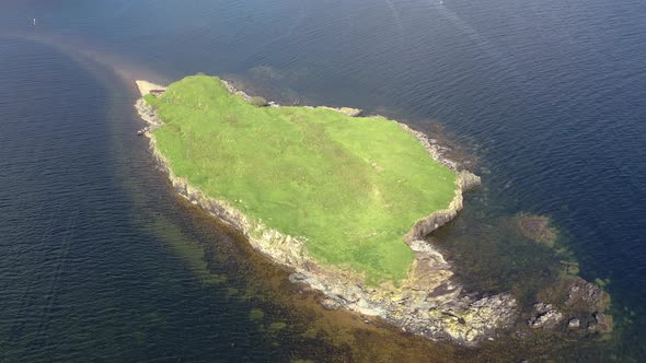 Aerial View of an Island By Bruckless in County Donegal - Ireland alt