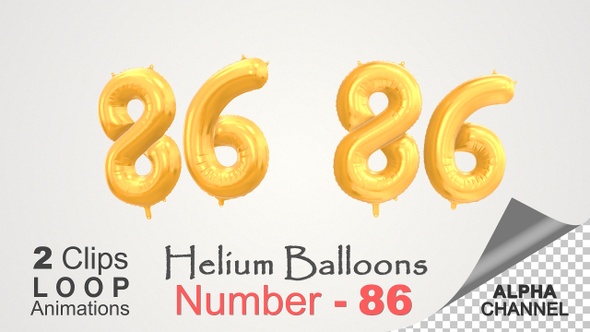 Celebration Helium Balloons With Number – 86