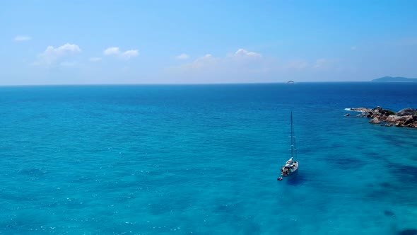 Anse Patates La Digue Seychelles Young Couple Men and Woman on a Tropical Beach During a Luxury alt
