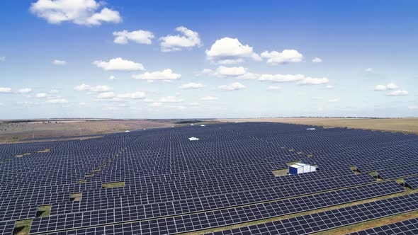 Top View of a Solar Power Plant alt