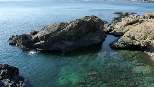 Diving into an Unspoiled Mediterranean Beach 