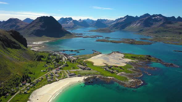 Beach Lofoten Islands Is an Archipelago in the County of Nordland, Norway alt