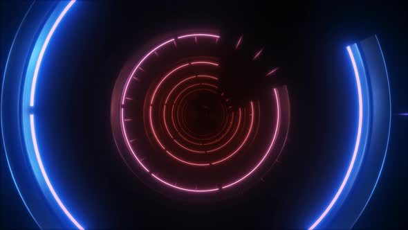 4k Colored Radial Tunnel 2