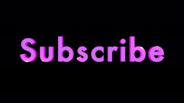 text SUBSCRIBE with pink color. There is an alpha channel. Transparent background alt