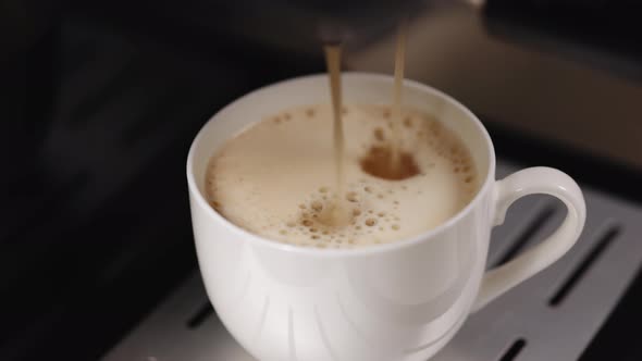 Automatic Coffee Machine Pouring Espresso Drink