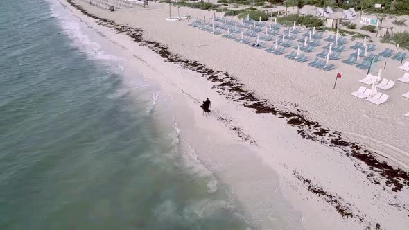 couple walking on the beach alt