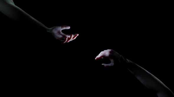 Two arm hand reaching out for help and connect alt