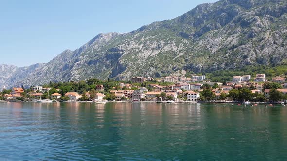 View of the Dobrota City From the Bay of Kotor, Montenegro