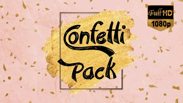 Gold Confetti Pack FULL HD