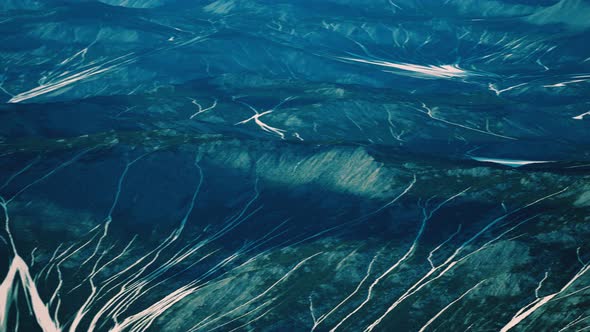 Aerial View of the Mountains with Glacier alt