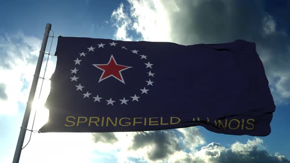 Springfield Flag Illinois United States of America alt