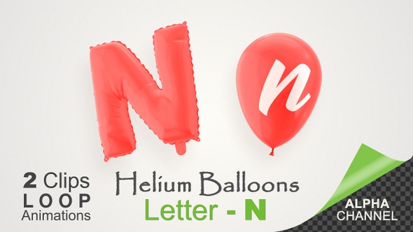 Balloons With Letter – N