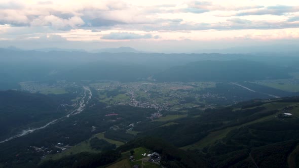 The aerial view of Hakuba alt