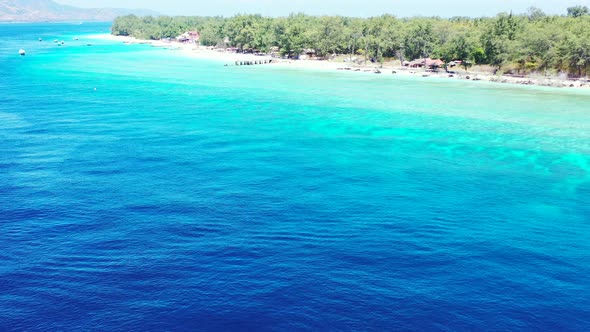 Cebu Island, Philippines - Wonderful Scenery Of Deep Blue Ocean With Glorious Trees and Cloudy Blue alt