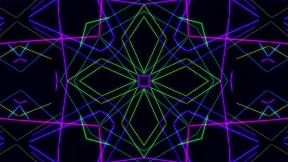 Abstract Glowing VJ Laser