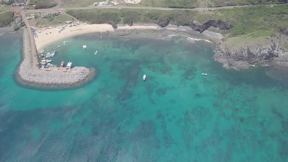 Paradise Sea Aerial Noronha Coast 