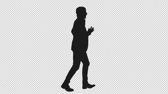 Silhouette of Running Late Person