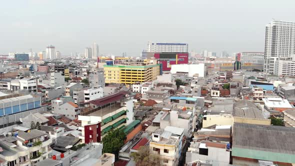 Aerial view of a city in Asia country