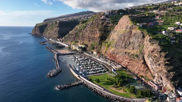 Lighthouse Tower Lange Jaap in Den Helder Drone Aerial Footage 5K Along the Sea Near the Island of alt