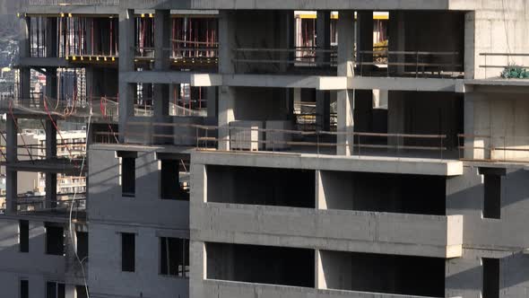 Construction of a residential buildings in the center of Tbilisi city alt