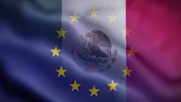 EU Mexico Flag Loop Background 4K