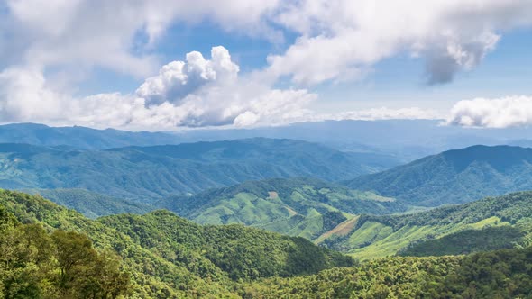 Doi Phu Kha mountain, famous travel destination in Nan province, Thailand - time lapse