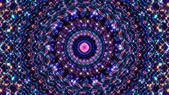 Beautiful abstract kaleidoscope that shines, a radiant light that regulates the subtle movements alt