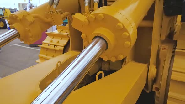 Powerful Hydraulic Cylinders. The Main Power and Driving Element for Construction Equipment alt