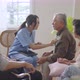Asian senior people sit in a circle in a nursing home and use stethoscope  listen the heart beating - VideoHive Item for Sale
