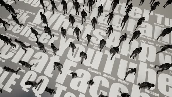 Social Media And Black Silhouettes alt