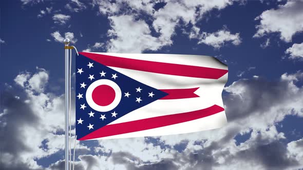 Ohio Flag Waving 4k alt