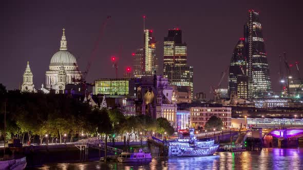 timelapse london city skyline thames night england urban alt